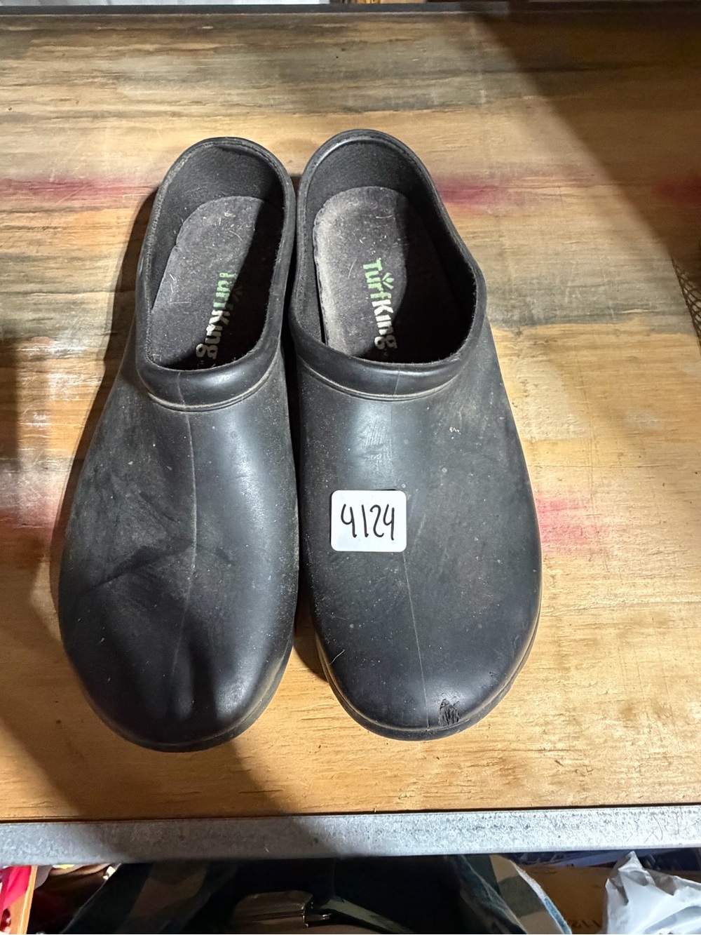 #4124-Sloggers Turfking Men's Black Slip-On Clogs
